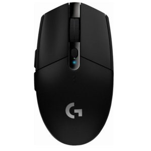 Logitech G305 Wireless Mouse, Lightsync RGB, Lightspeed Wireless, HERO 12K DPI Sensor, 400 IPS, 6 Programmable Buttons, Black