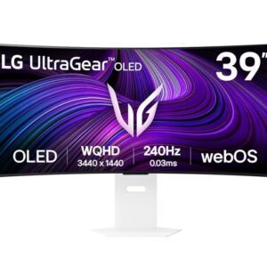 Монитор LG 39GX90SA-W, 39″, WQHD (3440×1440), OLED, HDMI, DP, USB-C (PD 65W), Тонколони