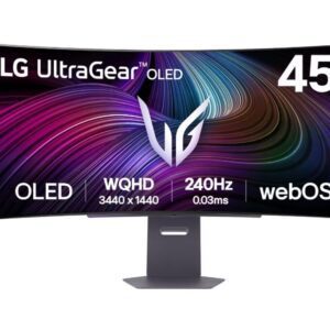 Монитор LG 45GX90SA-B, 44.5″, WQHD (3440×1440), OLED, USB-C (PD 65W), HDMI, DisplayPort, Тонколони 7Wx2, Black