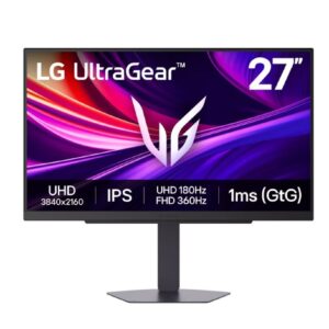 LG 27G810A-B, UltraGear 27" 4K IPS, 1ms (GtG), 1000:1, 400cd/m2, UHD 3840x2160, Dual-Mode (UHD 180Hz, FHD 360Hz), HDR 10, DCI-P3 95.0%, AMD FreeSync, G-SYNC Compatible, HDMI, DisplayPort, USB, Headphone Out, Reader mode, Tilt, Height Adjustable, Pivot