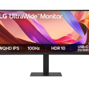 LG 34U650A-B, 34" UltraWide  21:9, IPS, Curved, 100 Hz, 5ms, 1000:1, 300cd/m2, WQHD 3440x 1440, sRGB 99%, HDR 10, HDMI, DisplayPort, USB-C, PD- 96 W, DP, Reader mode, Dynamic Action Sync, PIP, PBP, Tilt, Height (Range), Pivot, Speacers 2x7W, LG Switch, B