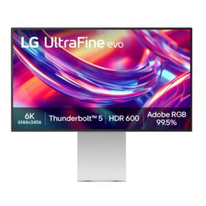 LG 32U990A-S, 31.5" UltraFine EVO 6K Nano IPS, 5ms, 450 cd/m2, 2000:1, 6K (6144 x 3456), HDR 600, Adobe 99.5% , PD 96W, USB, HDMI 2.1, Thunderbolt 5x2, DP, Speaker 5Wx2, PIP, PBP, LG Switch, Reader Mode, Tilt/Height/Pivot/, Black